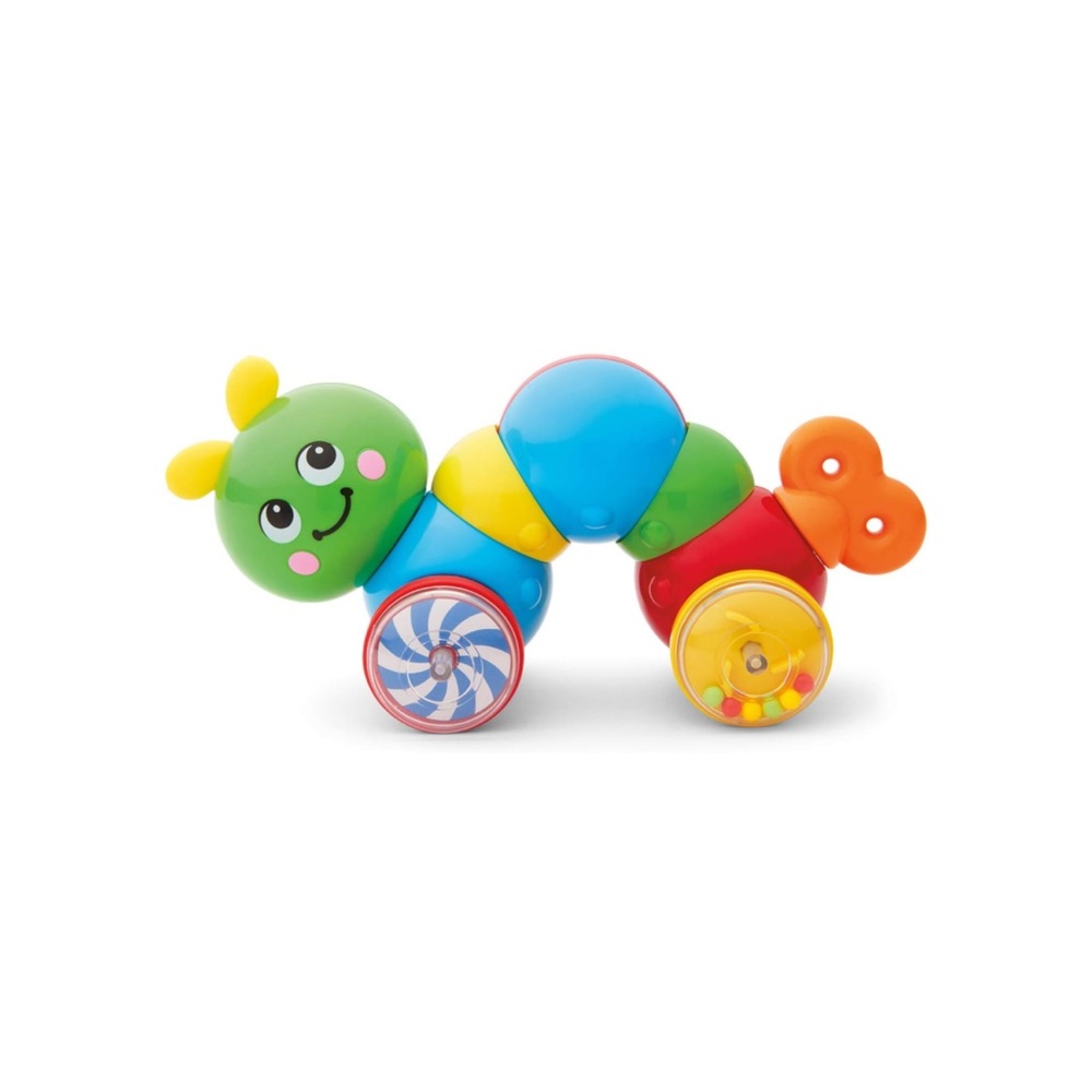 Bright Green & Multi-Color Wind-Up Caterpillar Toy - Kids Plush Alternative